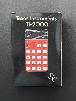 Vintage Texas Instruments TI 2000 Calculator Italy COO Exactra