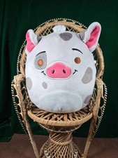 Disney Moana Pua Pig Squishmallow 8" Plush Grey Spotted Kellytoy Plushy Toy