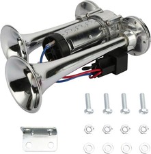 600DB Super Loud Dual Electric Air Horns Kit for Vehicles with Compressor