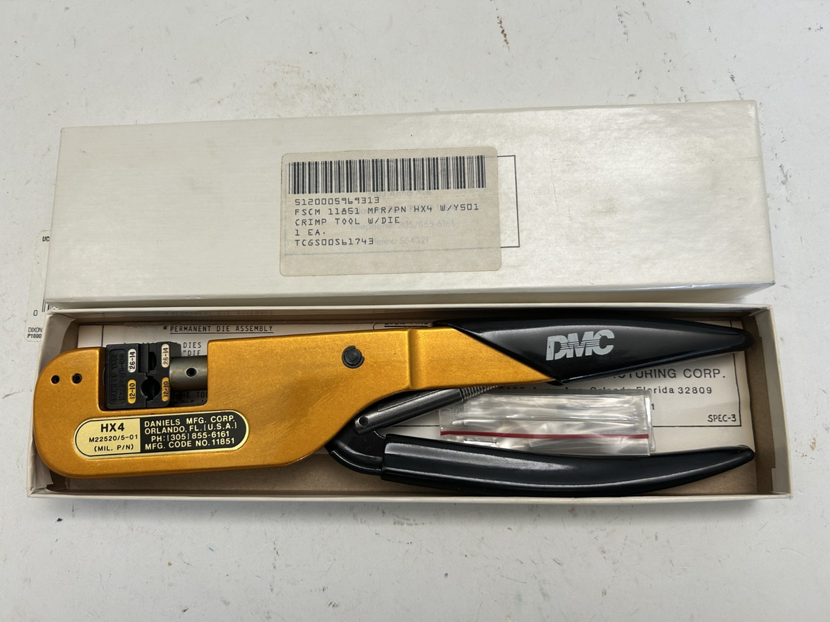 Daniels DMC HX4 Crimping Tool Die Y501 26-10 AWG Used Good