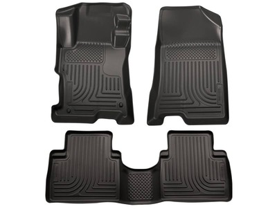 #ad Husky WeatherBeater Front 2nd Row Floor Mats 3pc Fits 2011 2013 Kia Sorento Blk $127.49
