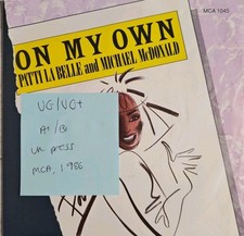 Patti La Belle & Michael McDonald On My Own Vinyl Record 7" VG/VG+ MCA 1045 1986