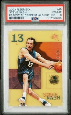 STEVE NASH 2003 E-X Essential Credentials Future 13/58 Jersey Number! Mavs HOF