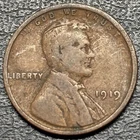 1919 Lincoln Wheat Cent - Fine to XF Extra Fine - Copper Penny Coin Token RARE