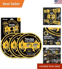 3x3/8 Inch Diamond Cut Off Wheel for Metal - Heavy-Duty, 5000 Cuts Included
