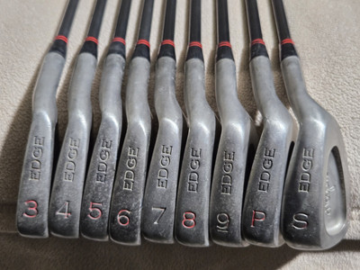 Lot Of 9 Ben Hogan Edge GCD 3-SW Iron Set, Midsize RH, Std Length Graphite Shaft