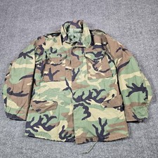 USGI M-65 Field Jacket Mens Medium Regular Woodland Camo Cold Weather Coat Army