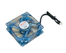 Akasa DFS802512M DC Brushless Fan Sleeve Bearing 12V 1.4W 3-Pin 80mm w/Led Case