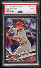 2017 Topps Update Mother's Day Hot Pink 41/50 Paul DeJong #US219 PSA 9 MINT 1g3