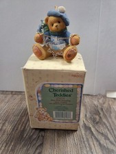 Cherished Teddies 272175 Bear Dangling Snow Flakes Ornament Bear Figurine NEW