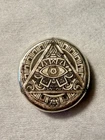 1 Troy Oz MK BarZ  "All Seeing Eye"  .999 Fine Silver Laser Art Round