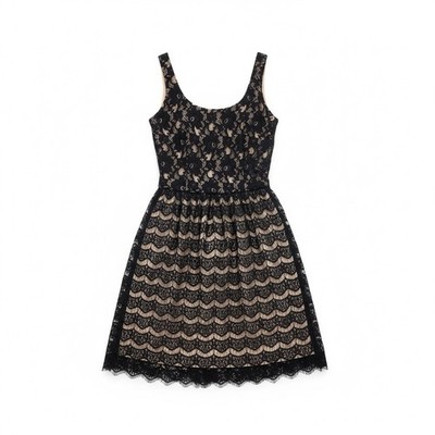 Anthropologie Corey Lynn Calter Black Lace Tea Cocktail Party Mini Dress 2