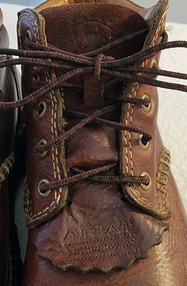 Botas de trabajo Ariat Canyon con cordones al tobillo para mujer talla 7B cuero marrón sendero de senderismo Foto 2 de 3