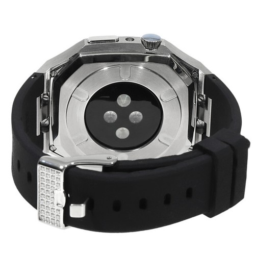 Apple Watch Case 40mm/41mm Series 4/5/67/8/9 Moissanite Bezel Rubber Band JAPAN - 第 4/9 張圖片