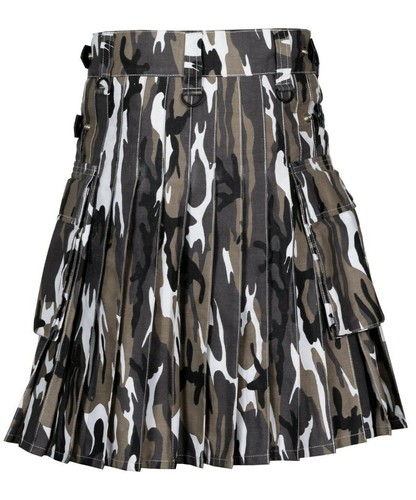 Men's Cotton Utility Kilt Tactical Kilt Custom Military Highland Camo Design - Picture 5 of 18