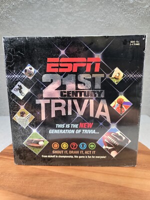 ESPN 21st Century Trivia Board Game - Sports - NBA - MLB - NHL - NFL NEW SEALED