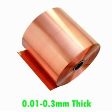 99.9 Pure Copper Sheet Plate Handcraft Aerospace Material 0.01-0.3mm Thick