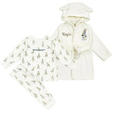 Personalised Peter Rabbit Kids Pyjamas & Dressing Gown 2 Piece Set Easter Gift