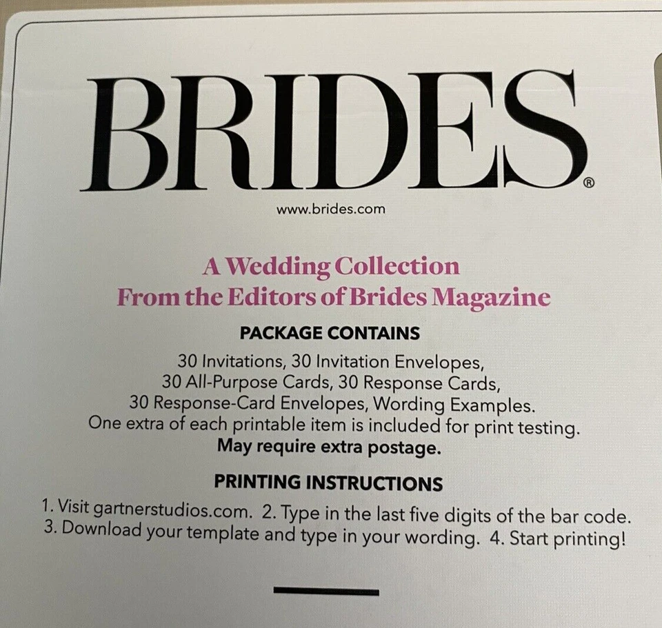 30 KIT DE INVITACIÓN DE NOVIAS GARTNER STUDIOS BODA PUNTOS DE PLATA #16544 ORIG. 39,95 Foto 2 de 4