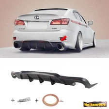 For 06-13 Lexus IS350 IS250 Rear Diffuser DMR Style Bumper Lip Black Urethane