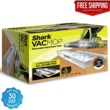 Shark VACMOP Disposable Hard Floor Vacuum And Mop Pad Refills Home 16 Count