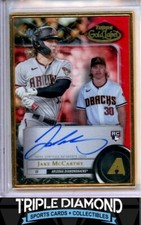 2022 Topps Gold Label Jake McCarthy Rookie Gold Frame Auto Red #17/25 C412