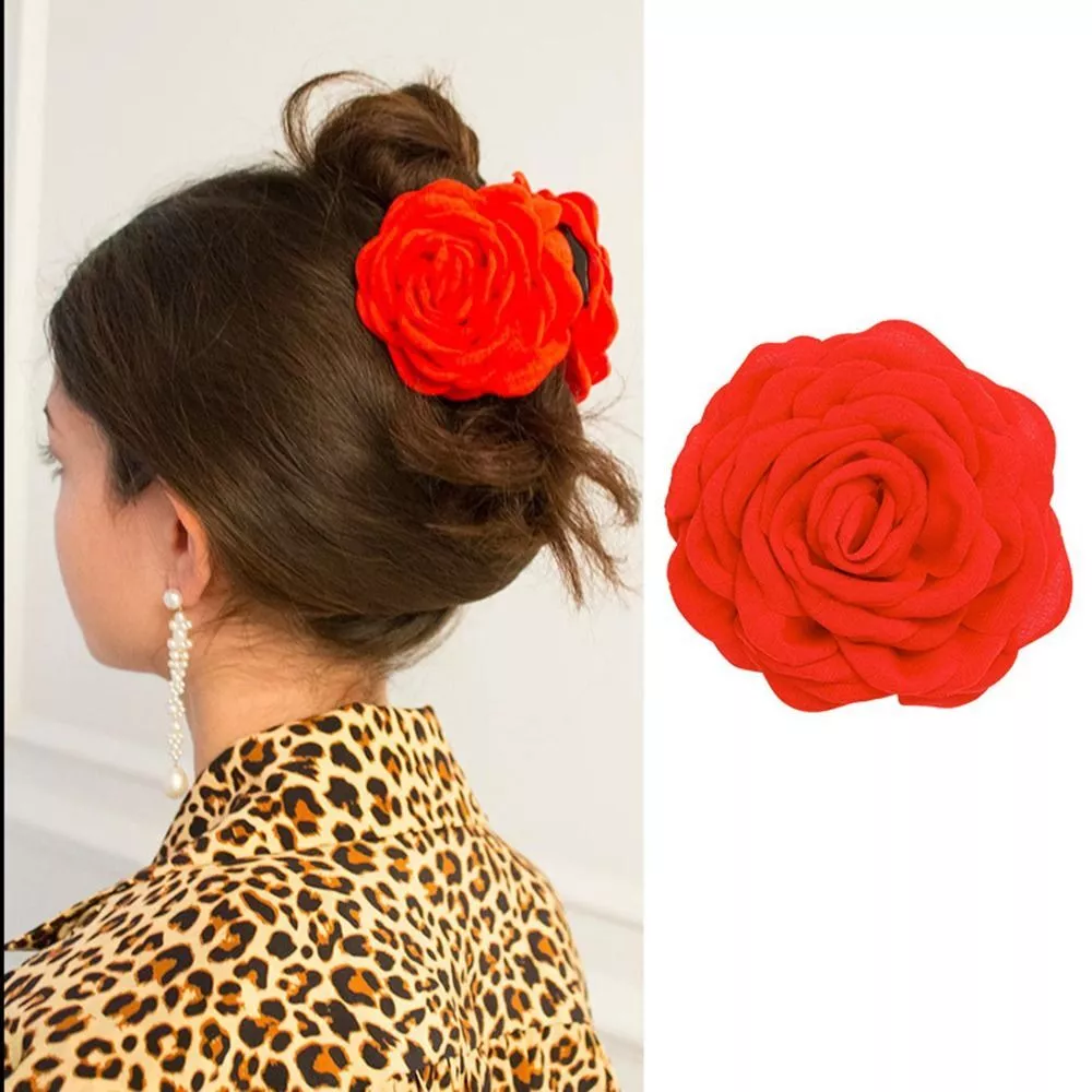 Red cheap flower clip