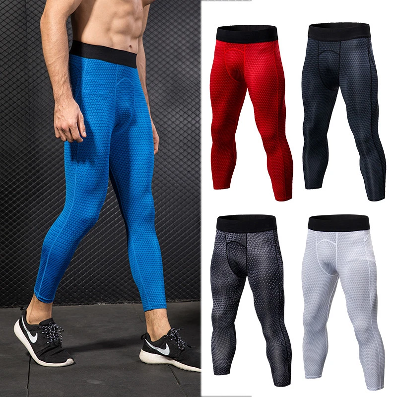 Men's Compression 3/4 Legging Workout Under Shorts Base Layers Wicking  Quick-dry