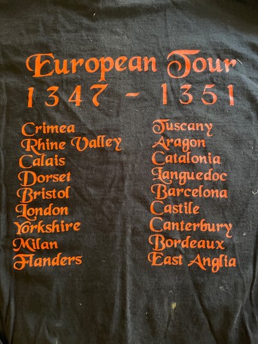 vintage 90s black death european tour rare design t-shirts - Picture 4 of 5