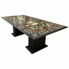 3'x5' Marble Dining Tables Pietradura Semi Precious Inlay Stone Living Room Deco