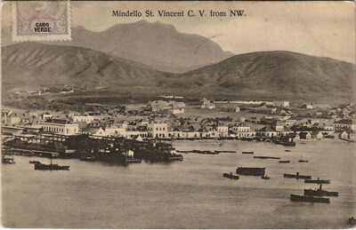 PC CABO VERDE / CAPE VERDE, ST. VINCENT, C.V. FROM NW, Vintage Postcard (b29091)