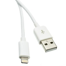 3ft White Apple Authorized Lightning Cable, USB 10U2-05103WH