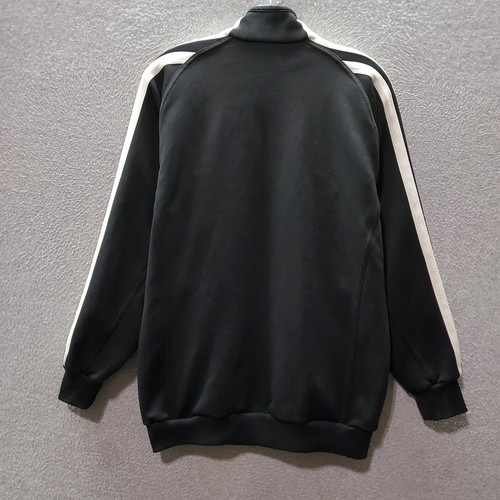 Adidas Boys Track Jacket XL Black Logo Spellout Climalite Full Zip Mock Neck - Picture 6 of 7