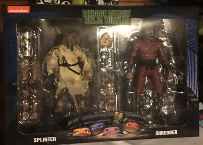 NECA TMNT Teenage Mutant Ninja Turtles Movie Splinter vs Shredder 2-Pack Figure