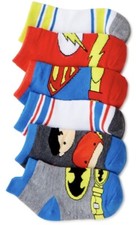 DC Comics Justice League Batman Superman Flash Boys Socks 6-Pack NWT Size 2T-4T