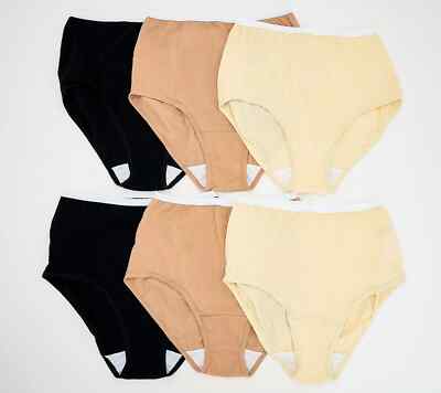 Breezies Original Cotton Brief Panties Set of 6 BASIC Size 13 A632206