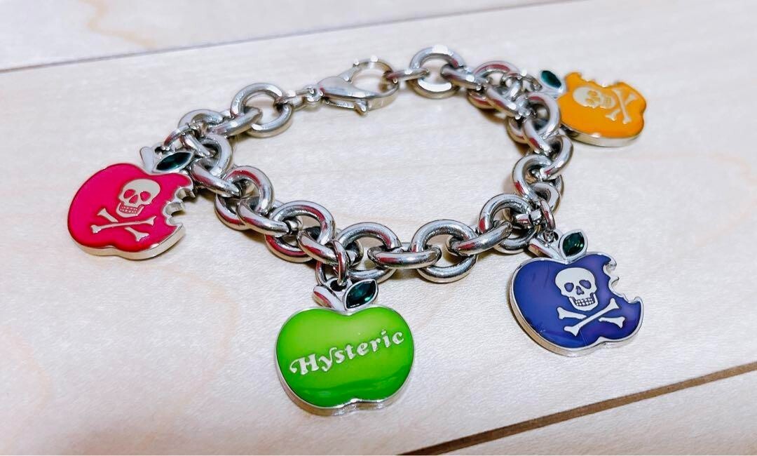 Hysteric Glamour Skull Apple Charm Bracelet Unused Beautiful