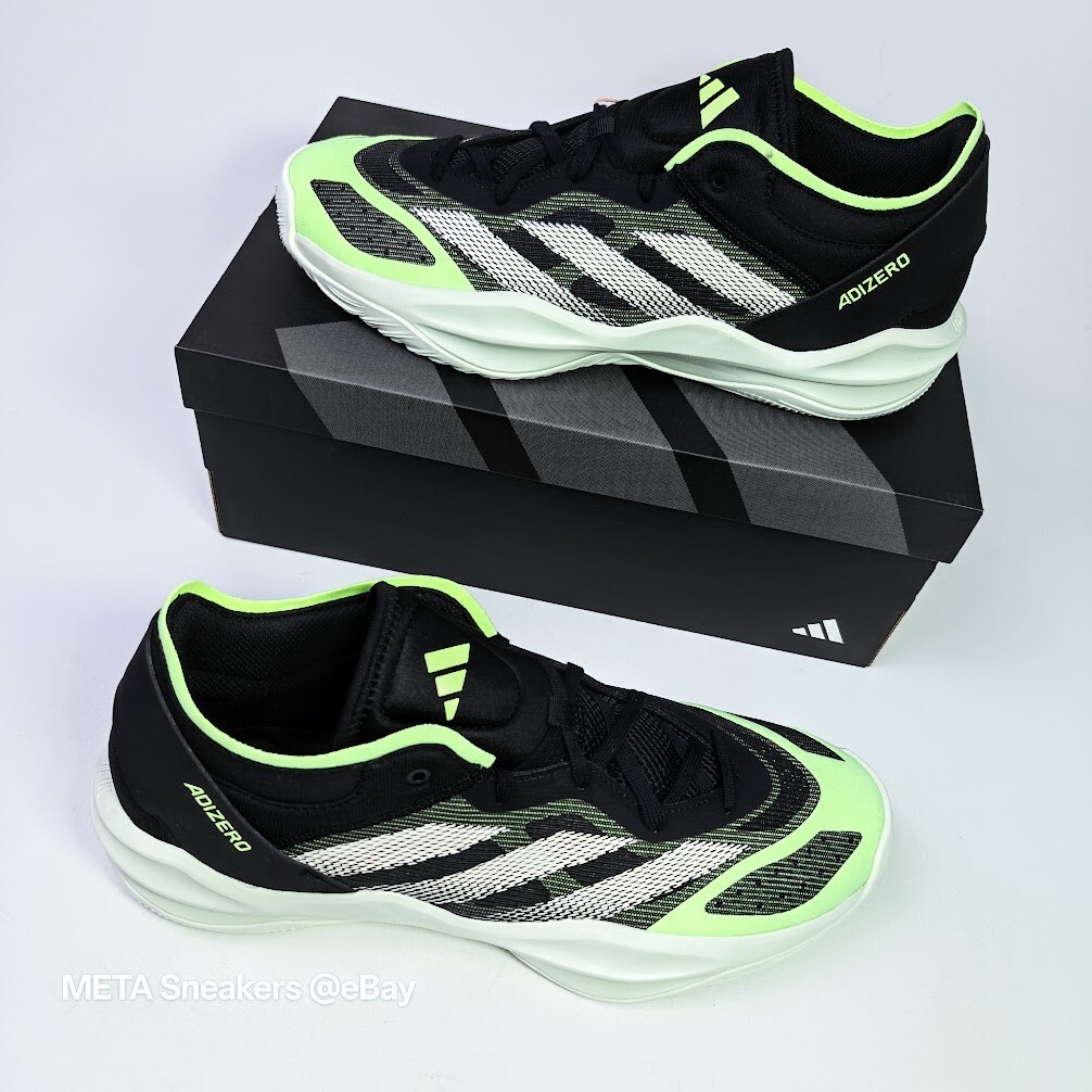 Adidas US 12 Men's Black White Green Basketball Light Adizero Select  IE7870 NIB thumbnail 8