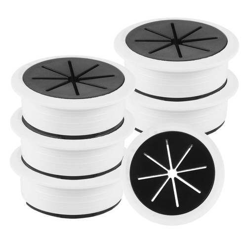 6 Pcs Drahtlochabdeckplatte Office Desk Grommet Computer-Kabeltülle - Afbeelding 12 van 12