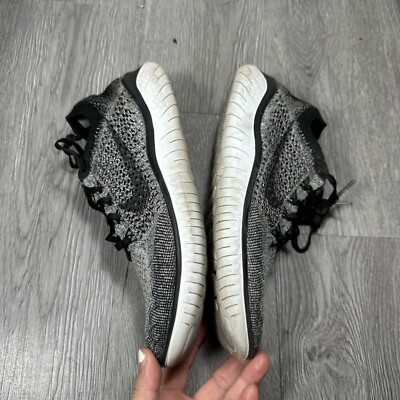 Nike Free RN Flyknit 2018 Black White Ombre 942838-101 Men display picture 3