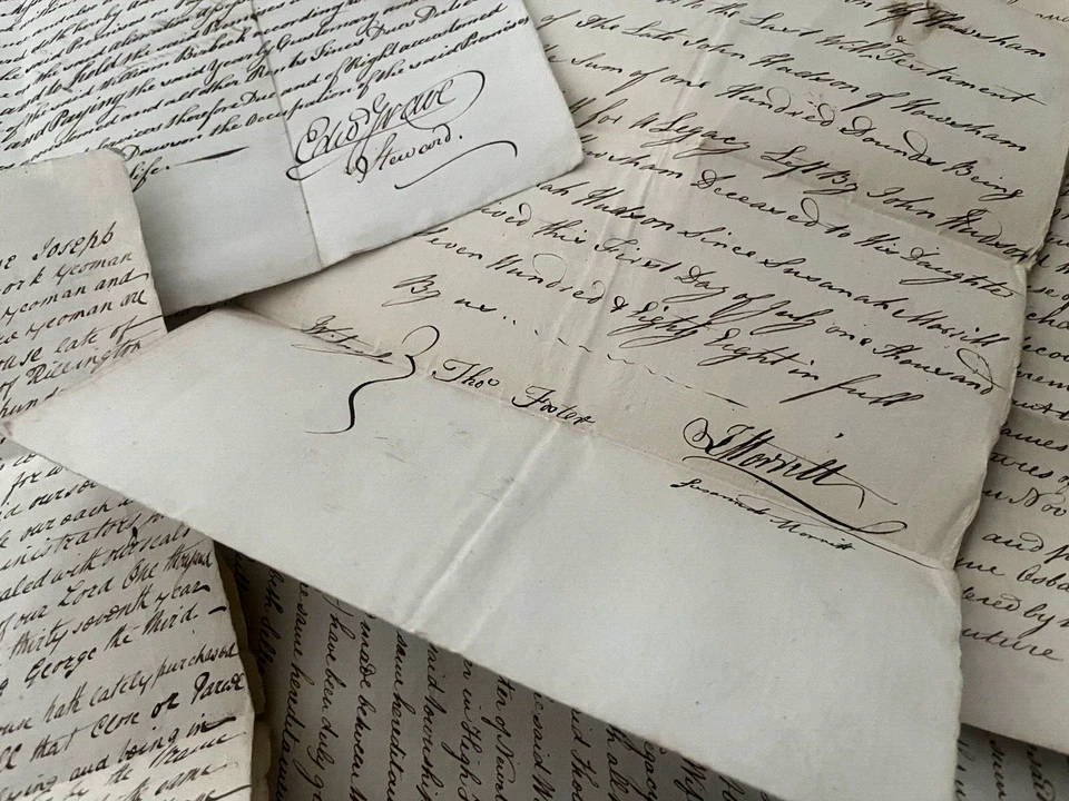 AUTHENTIC HANDWRITTEN PAPER DOCUMENT IN ENGLISH from 1700s - Image 4 of 4