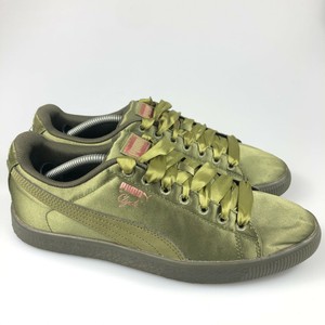 puma clyde olive green