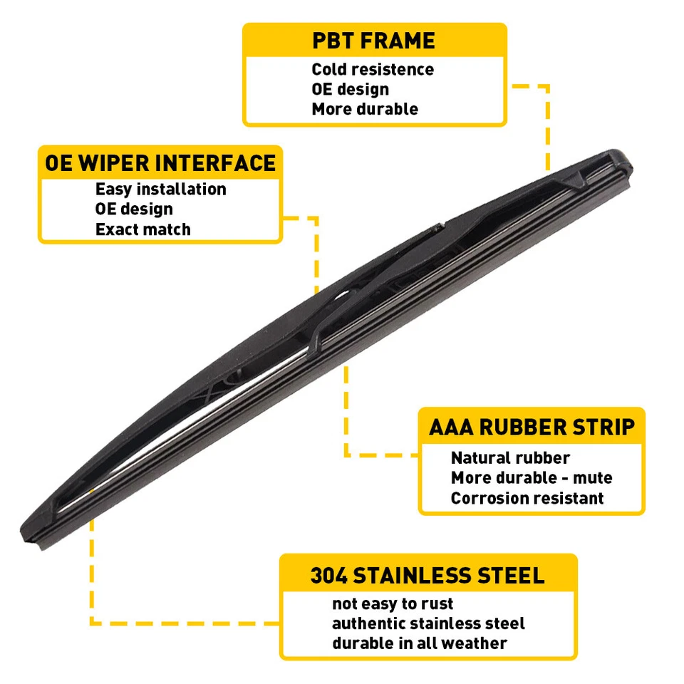 Brazo y hoja limpiaparabrisas trasero 95016791 A para Chevrolet Sonic 2012 2013 2014 2015-2020 Foto 3 de 4