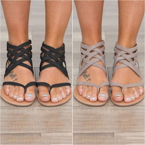 gladiator sandals with zip back