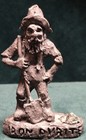 Vintage Pewter Hillbilly Fools Gold Miner Iron Pyrite 2-5/8" x 1-3/4" -- LOOK — photo 1