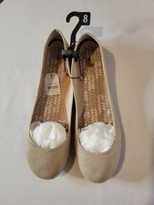 Time and Tru Gold Glittery Ballet Flats Size 8 New with Tags