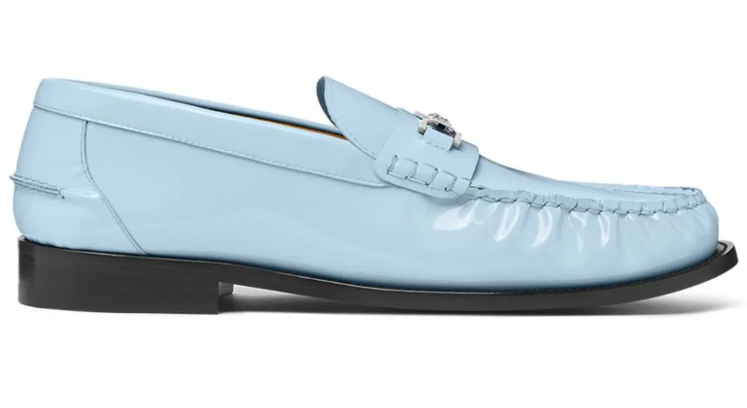 Mocassini Versace Medusa nuovi con scatola $775 in pelle verniciata taglia 42 EU 9 US