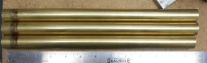 (3) Pieces 360 SOLID BRASS round stock 7/8" (0.875) 12" RND rod - cutoffs