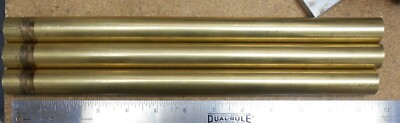 (3) Pieces 360 SOLID BRASS round stock 7/8'' (0.875) 12'' RND rod - cutoffs