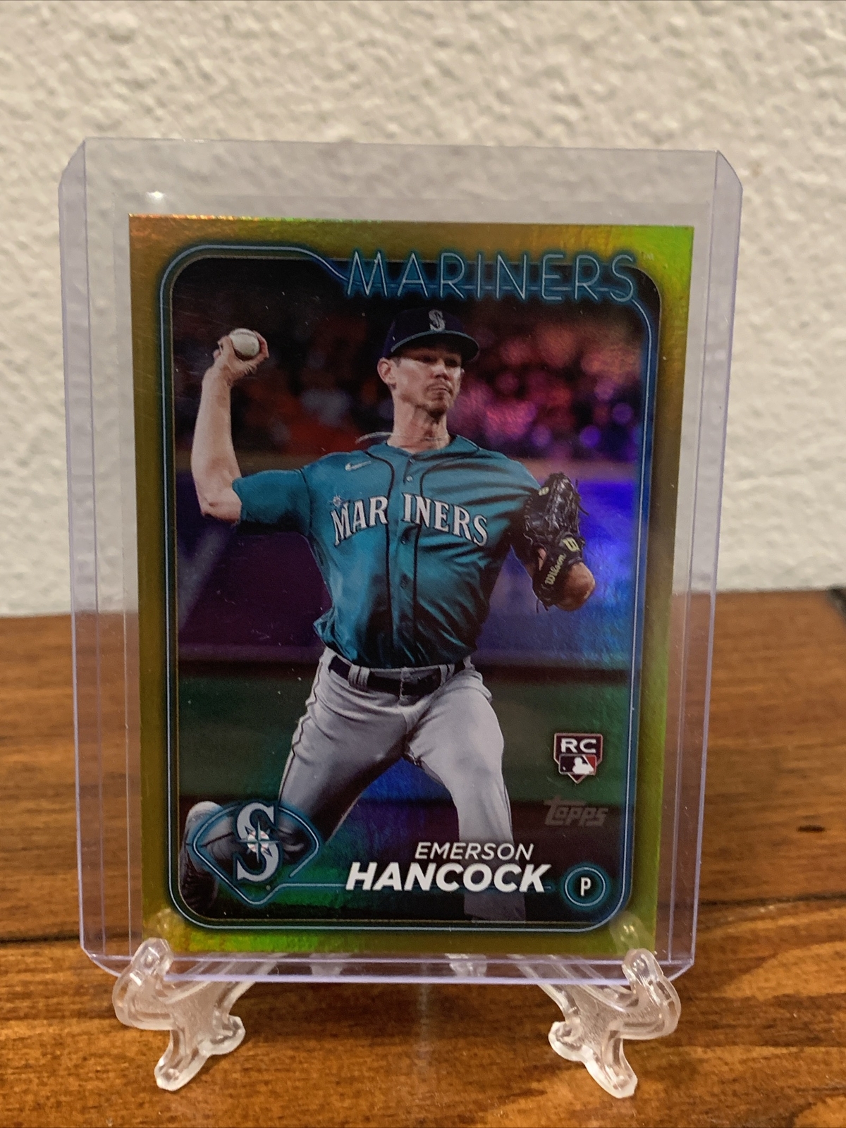 2024 Topps Series 1 EMERSON HANCOCK Rookie GOLD FOIL Mariners RC #39